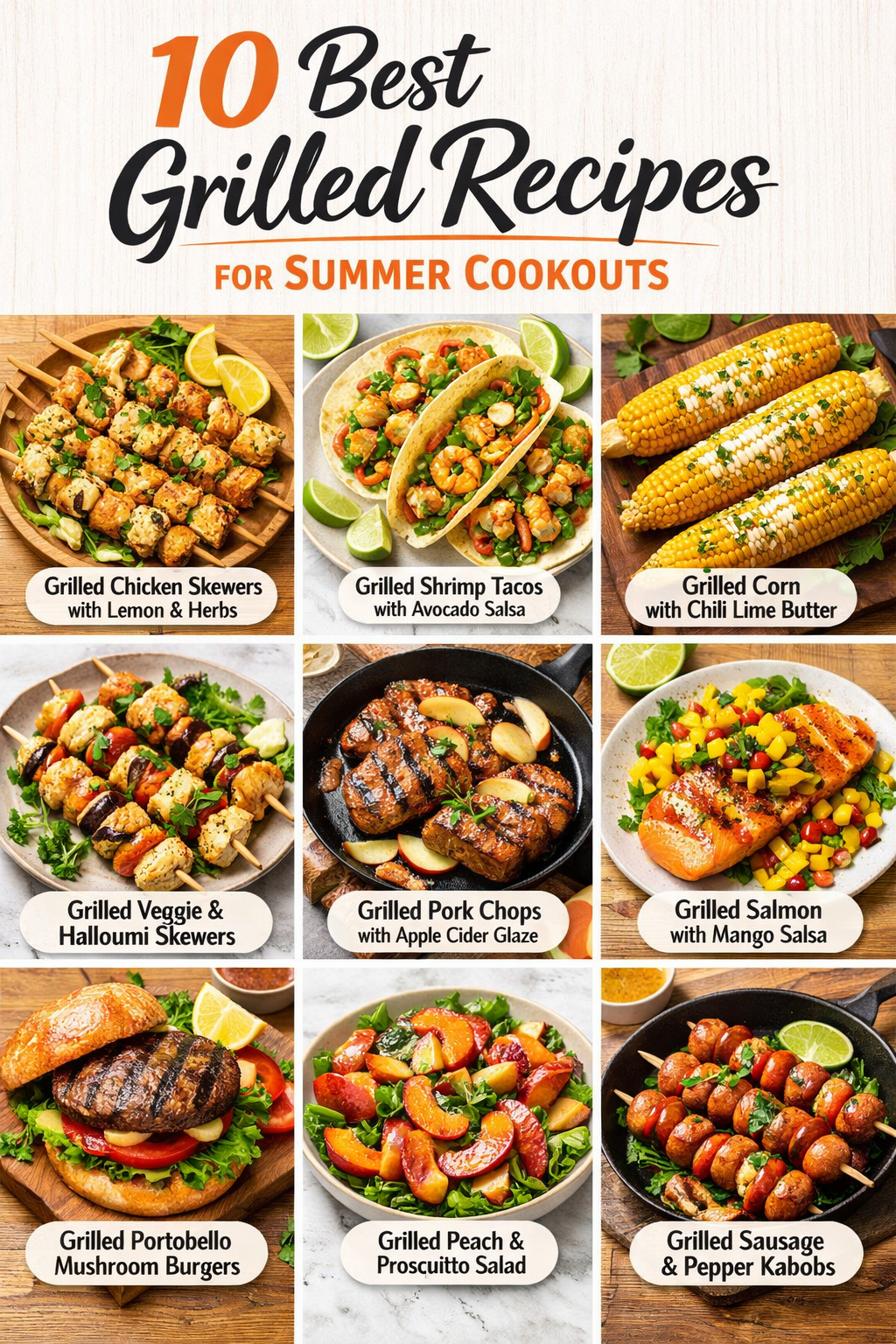 10 Best Grilled Recipes for Summer Cookouts