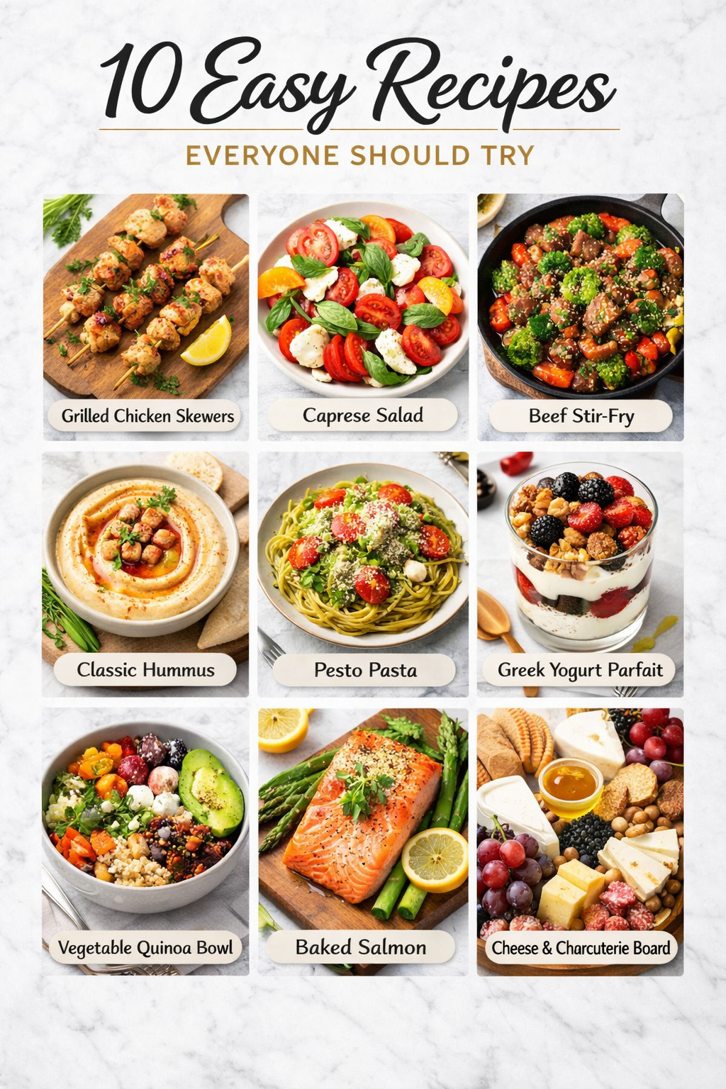 10 Easy Recipes Everyone Should Try