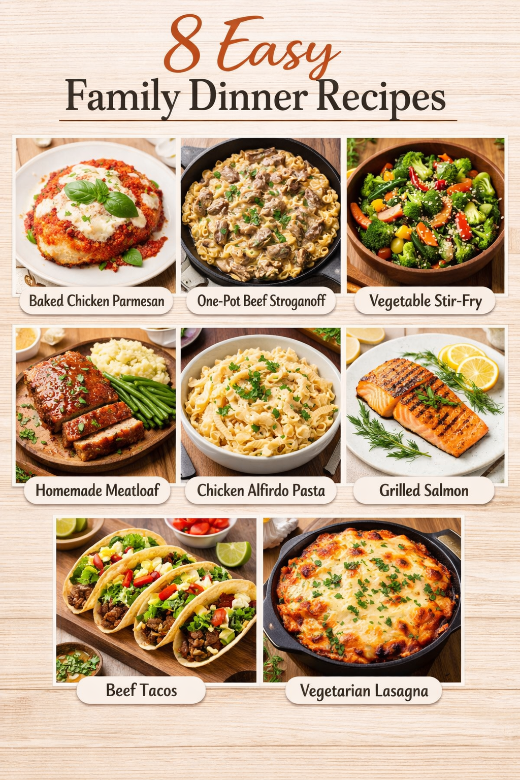 8 Easy Family Dinner Recipes