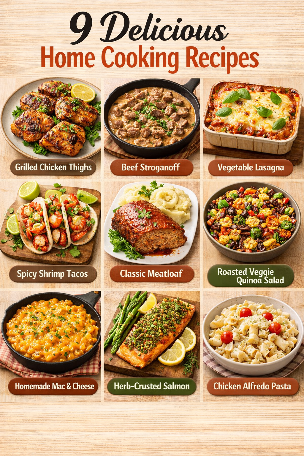 9 Delicious Home Cooking Recipes