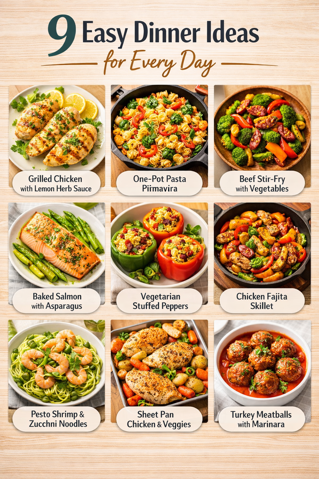 9 Easy Dinner Ideas for Every Day