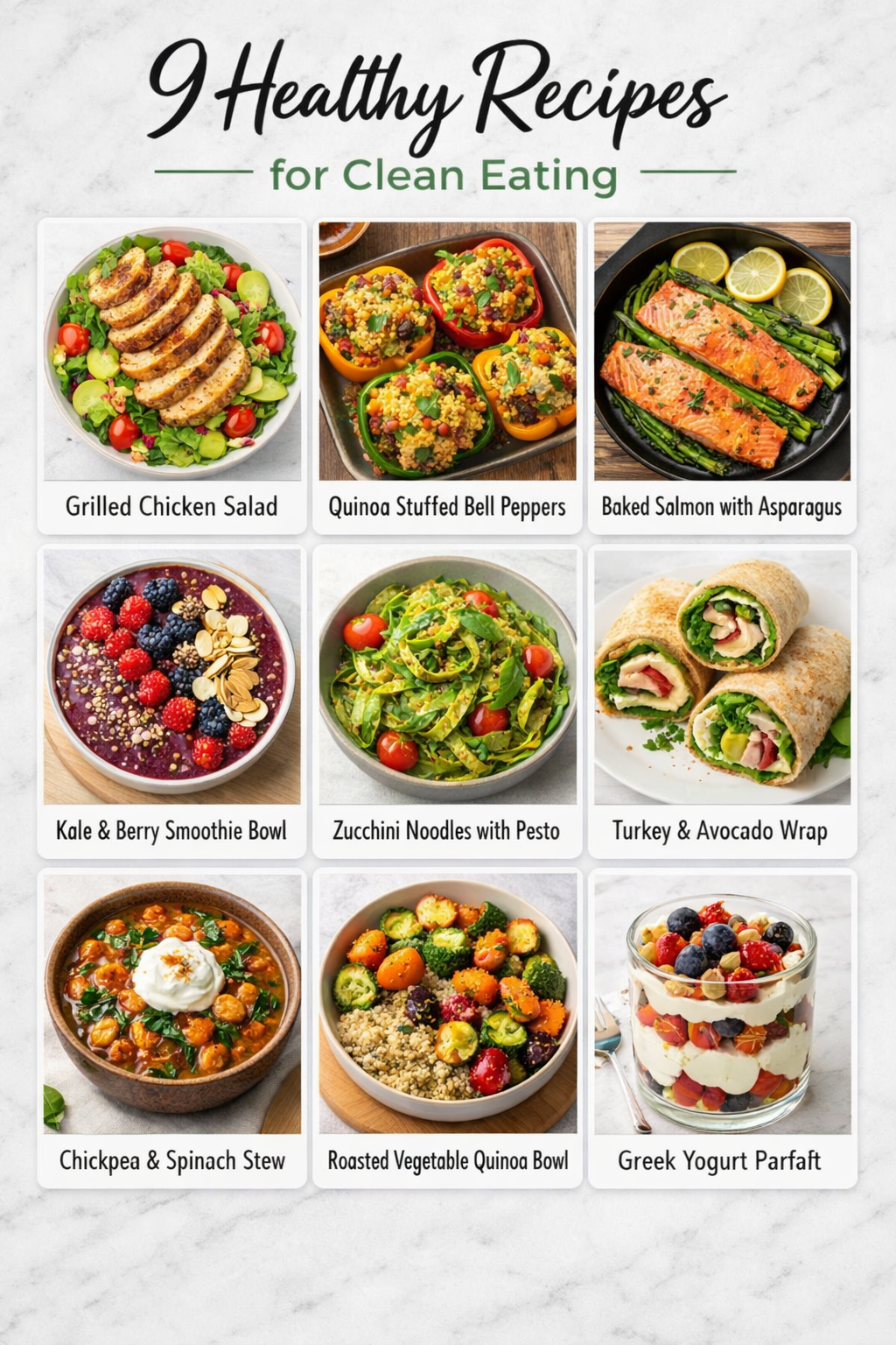 9 Healthy Recipes for Clean Eating