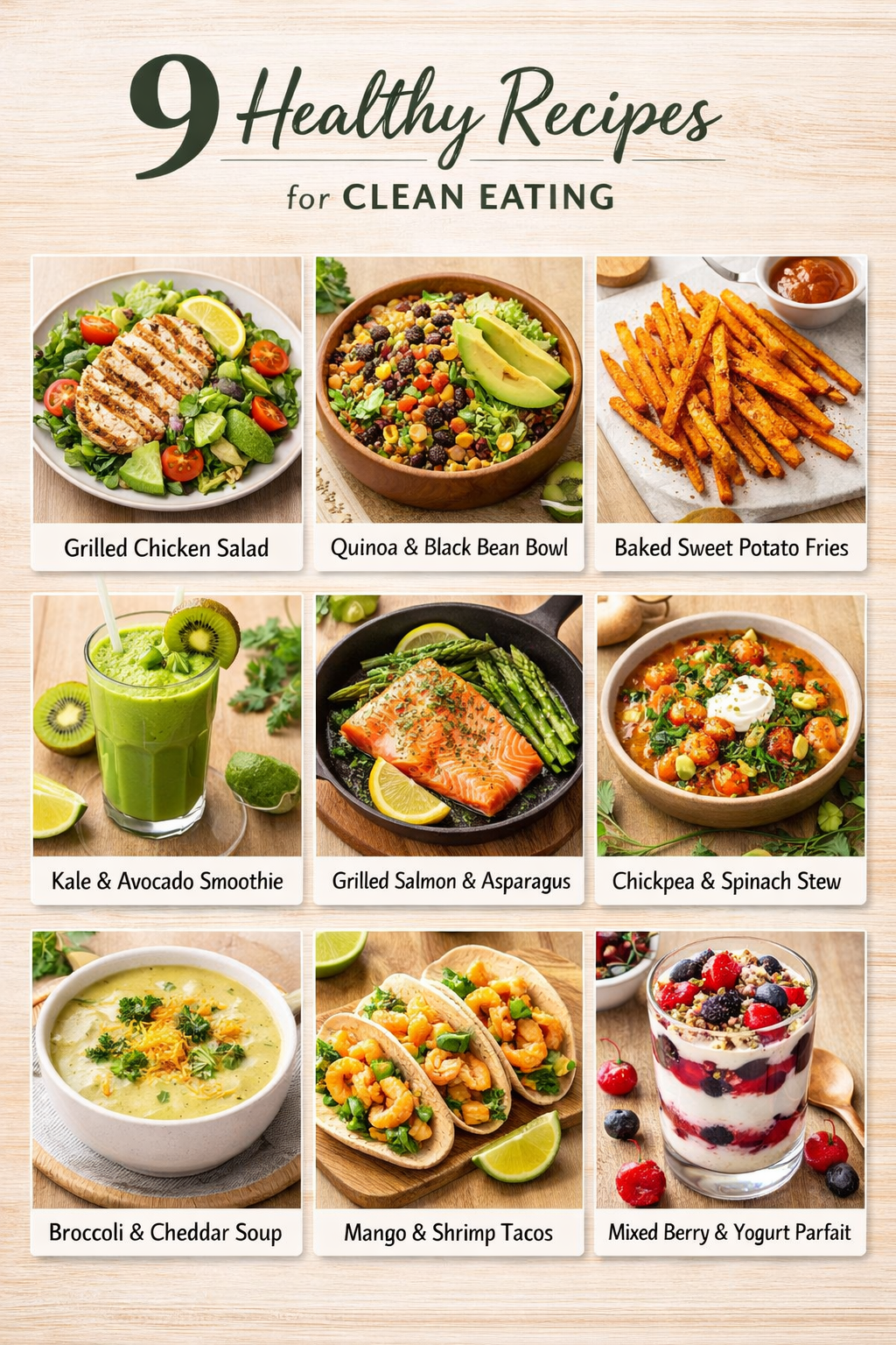 9 Healthy Recipes for Clean Eating