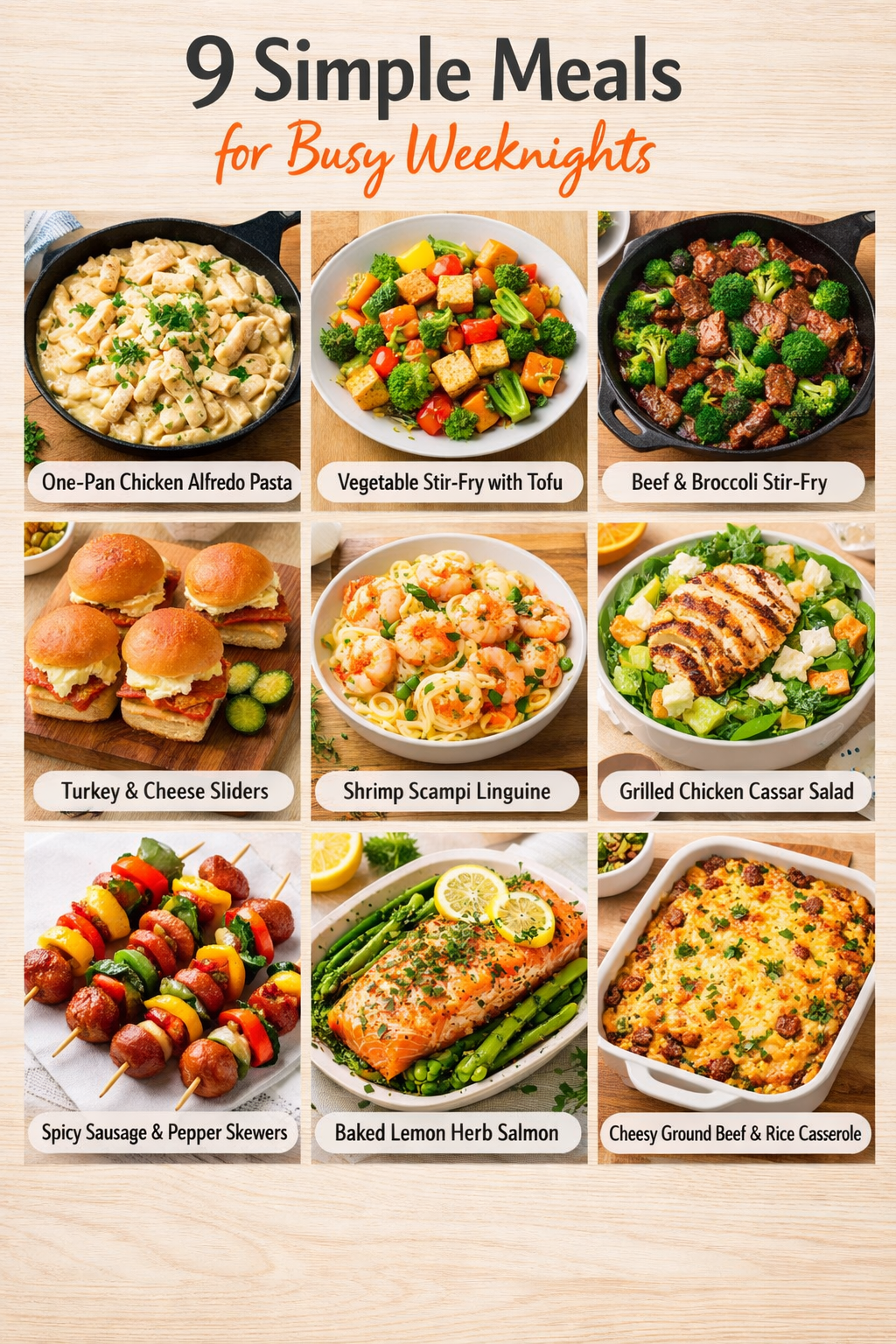 9 Simple Meals for Busy Weeknights