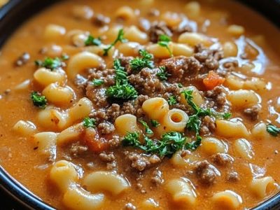 Hearty Cheeseburger Macaroni Soup: One-Pot Comfort Food