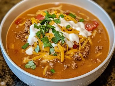Creamy Beef Taco Soup: A Hearty, Nostalgic Comfort Food