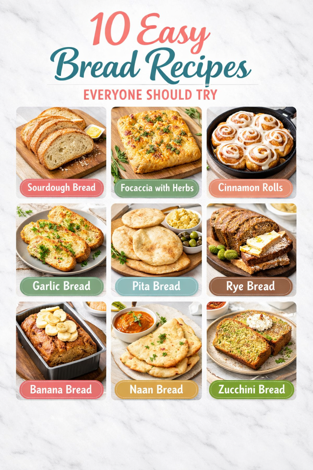 10 Easy Bread Recipes Everyone Should Try