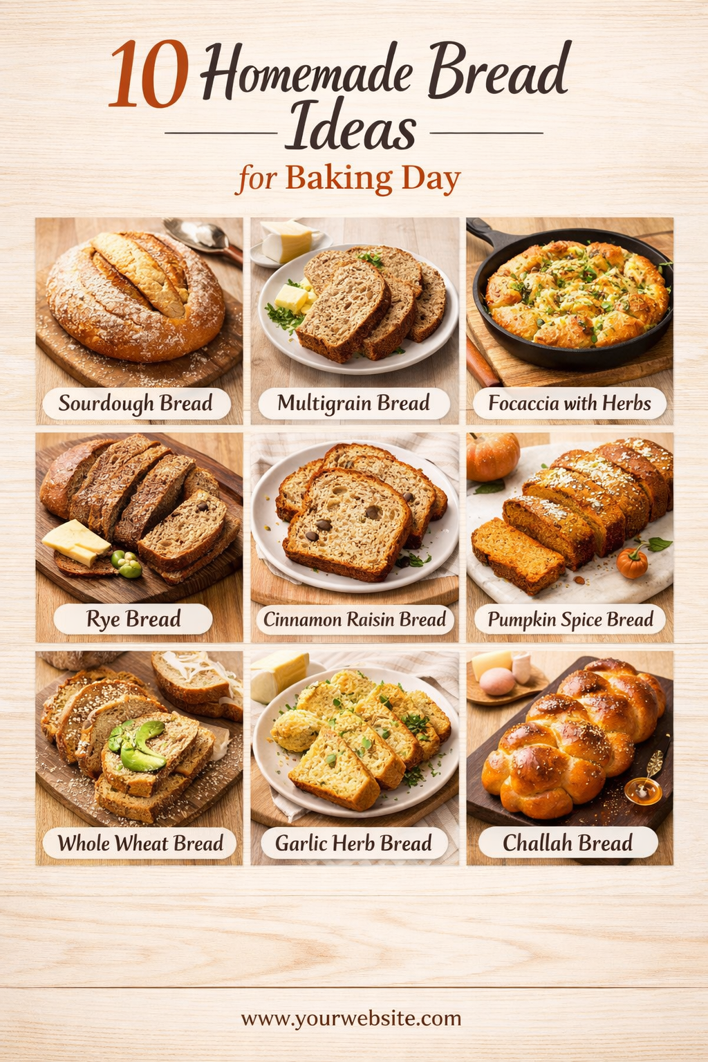 10 Homemade Bread Ideas for Baking Day
