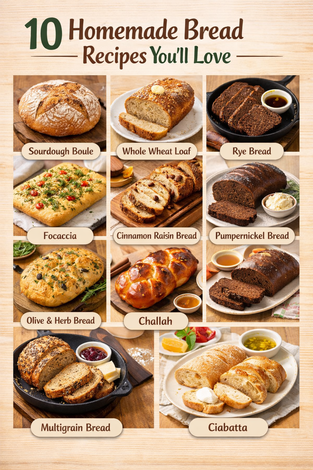 10 Homemade Bread Recipes You'll Love