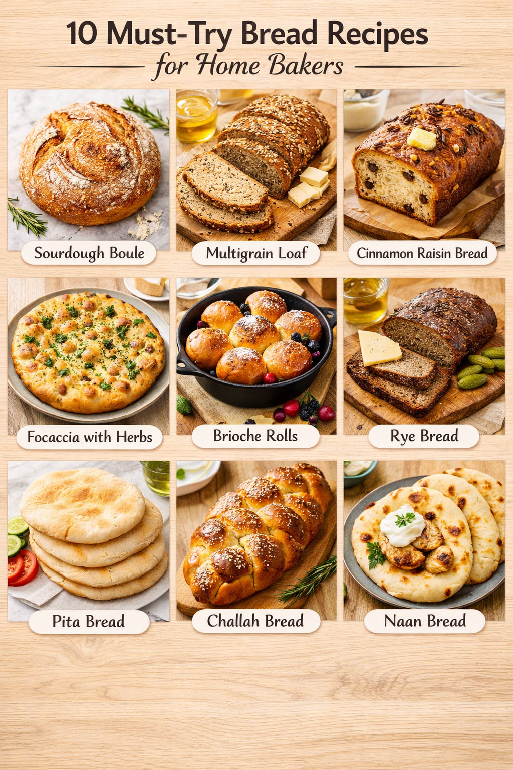 10 Must-Try Bread Recipes for Home Bakers