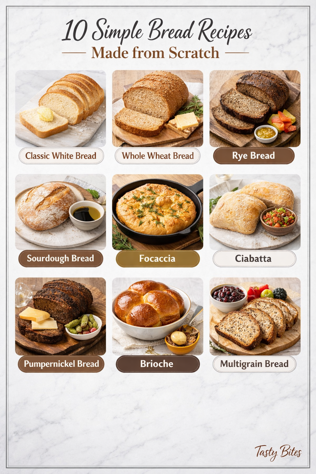 10 Simple Bread Recipes Made from Scratch