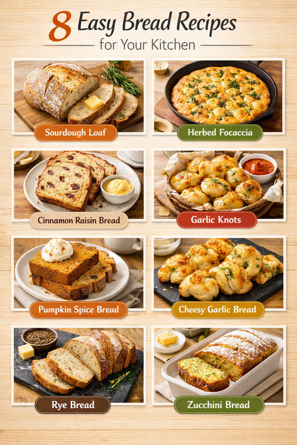 8 Easy Bread Recipes for Your Kitchen