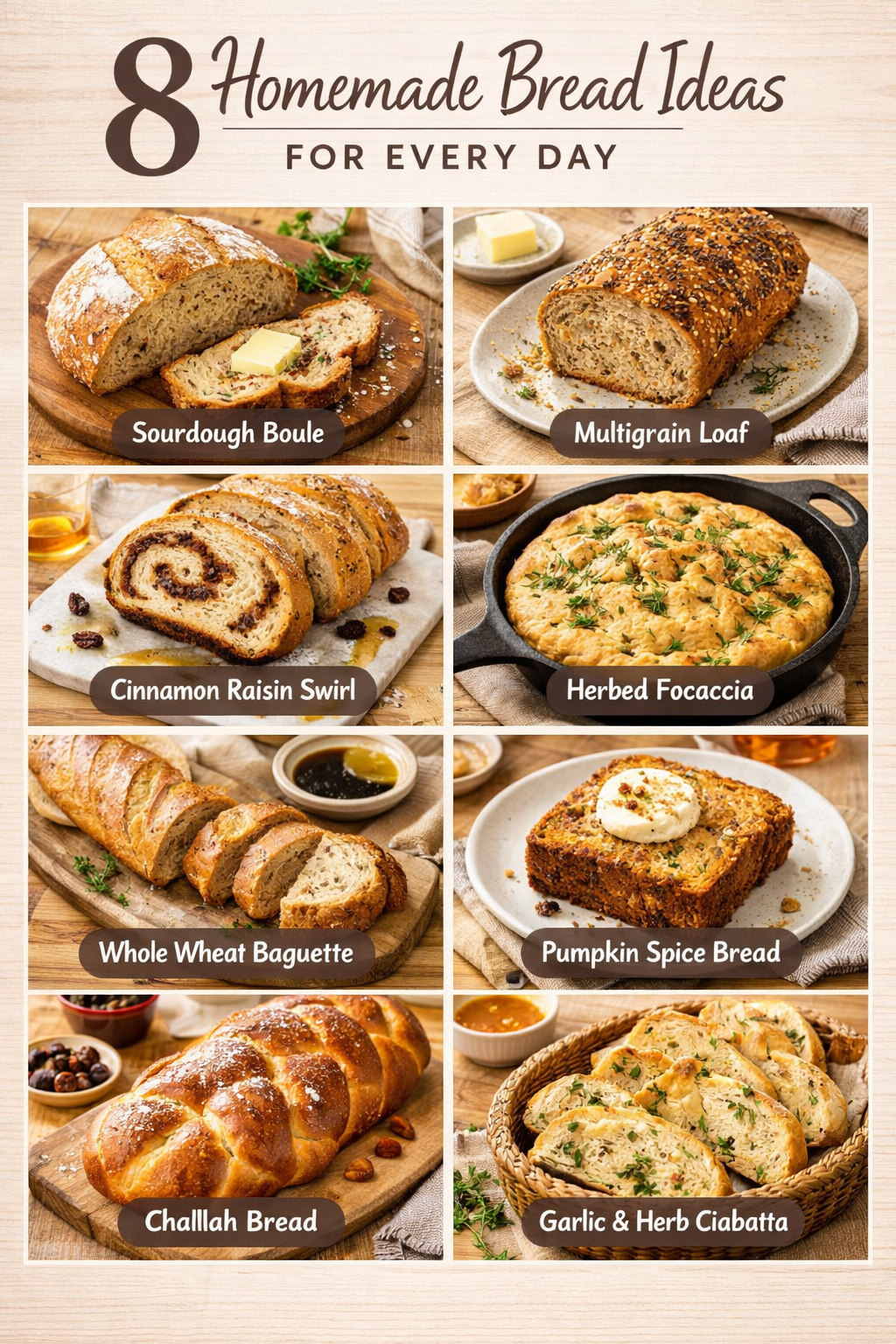 8 Homemade Bread Ideas for Every Day