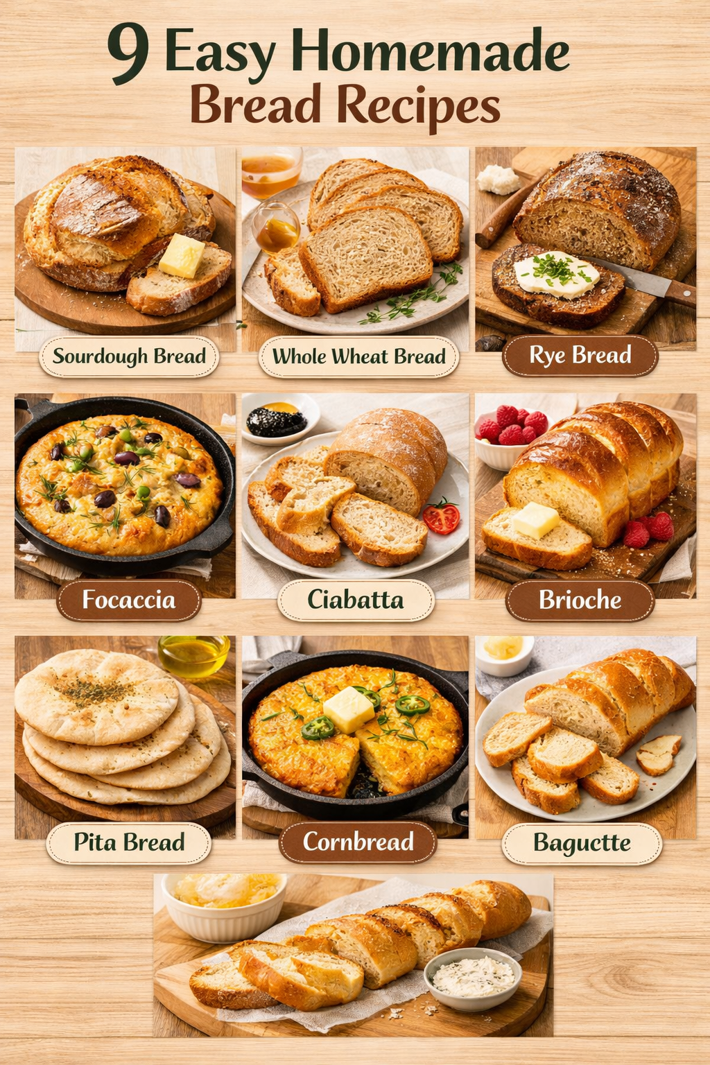 9 Easy Homemade Bread Recipes