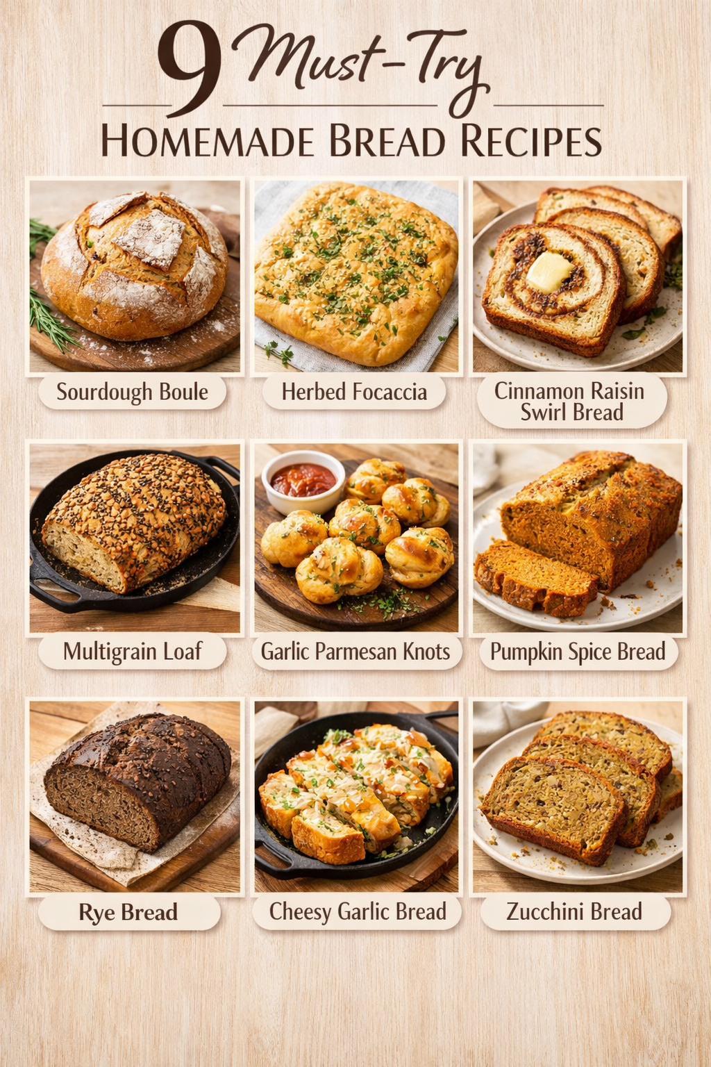 9 Must-Try Homemade Bread Recipes