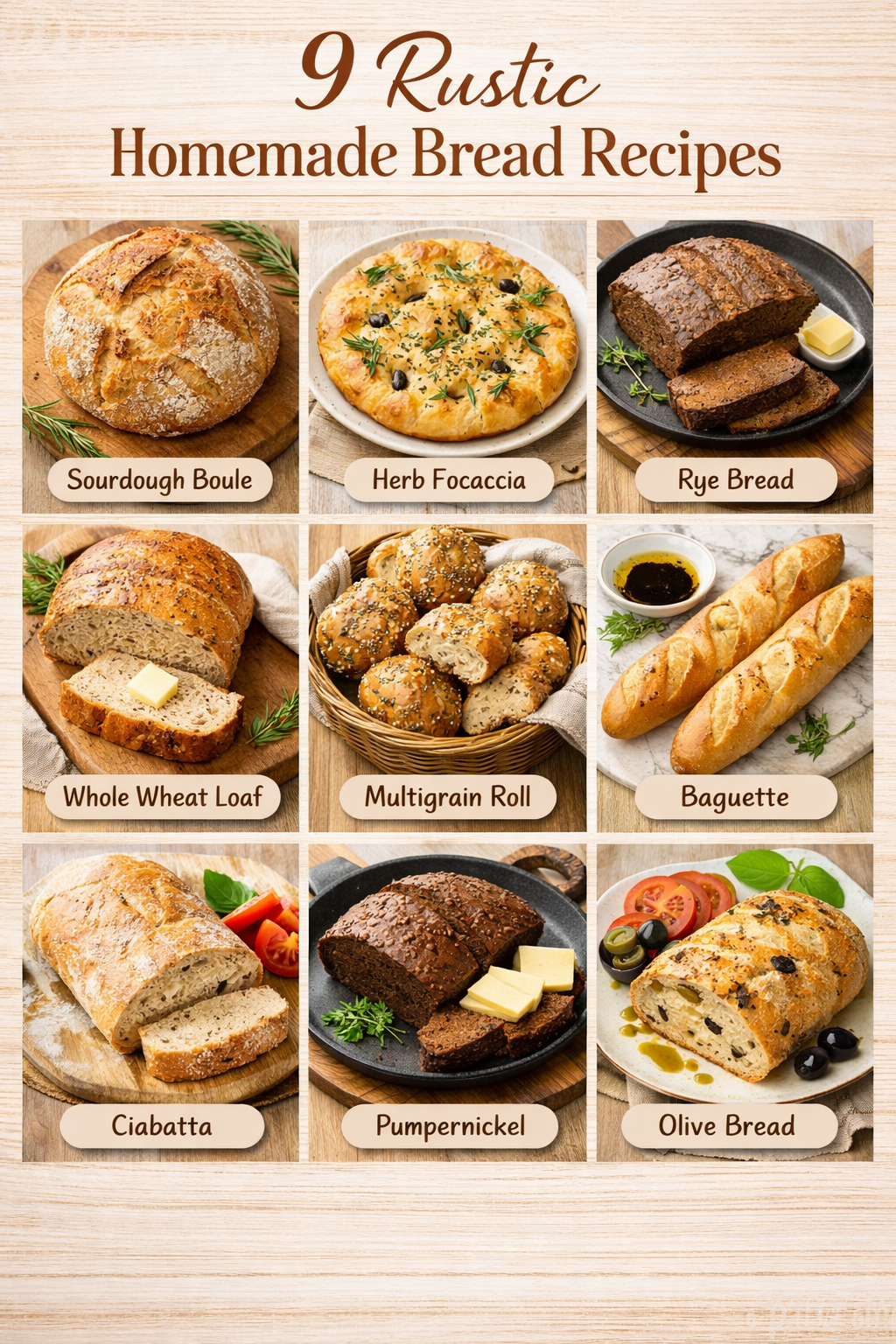 9 Rustic Homemade Bread Recipes
