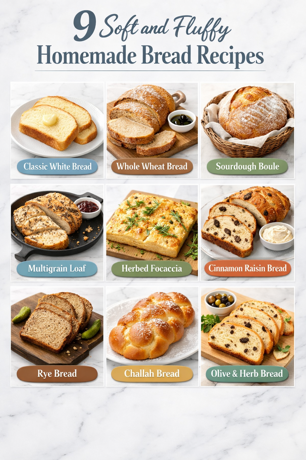 9 Soft and Fluffy Homemade Bread Recipes