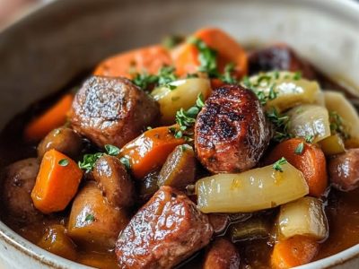 Cozy Sausage Vegetable Stew: Warm, Hearty, and Perfect for Any Occasion