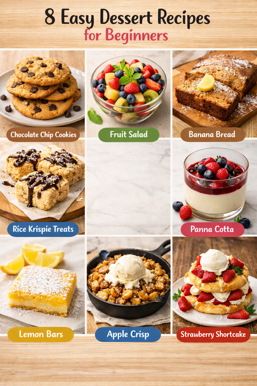 8 Easy Dessert Recipes for Beginners