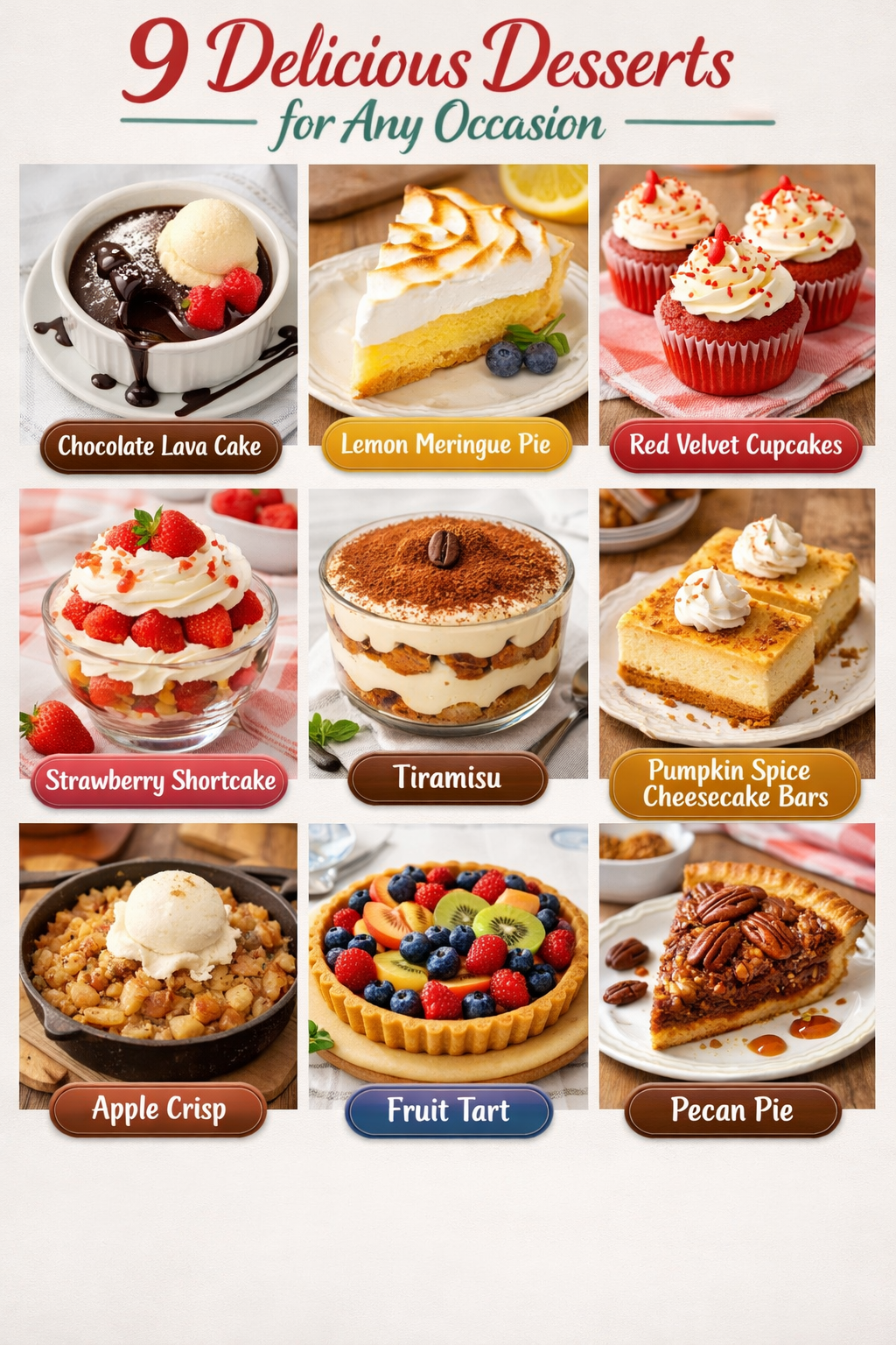 9 Delicious Desserts for Any Occasion