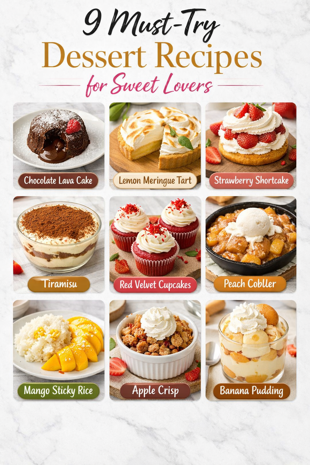9 Must-Try Dessert Recipes for Sweet Lovers